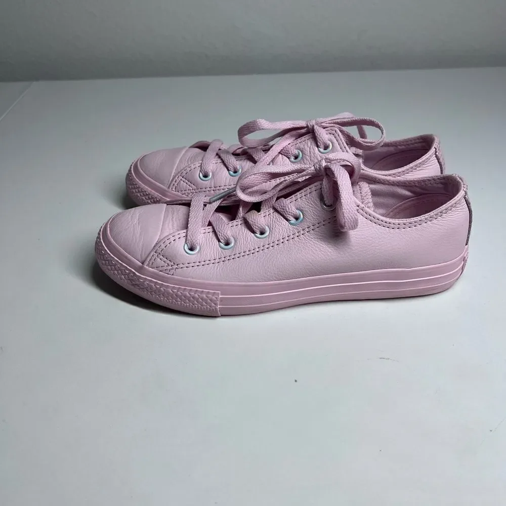 Converse Youth Girl Chuck Taylor All Star Leather Ox Pink Foam Pink Foam size 3Y
